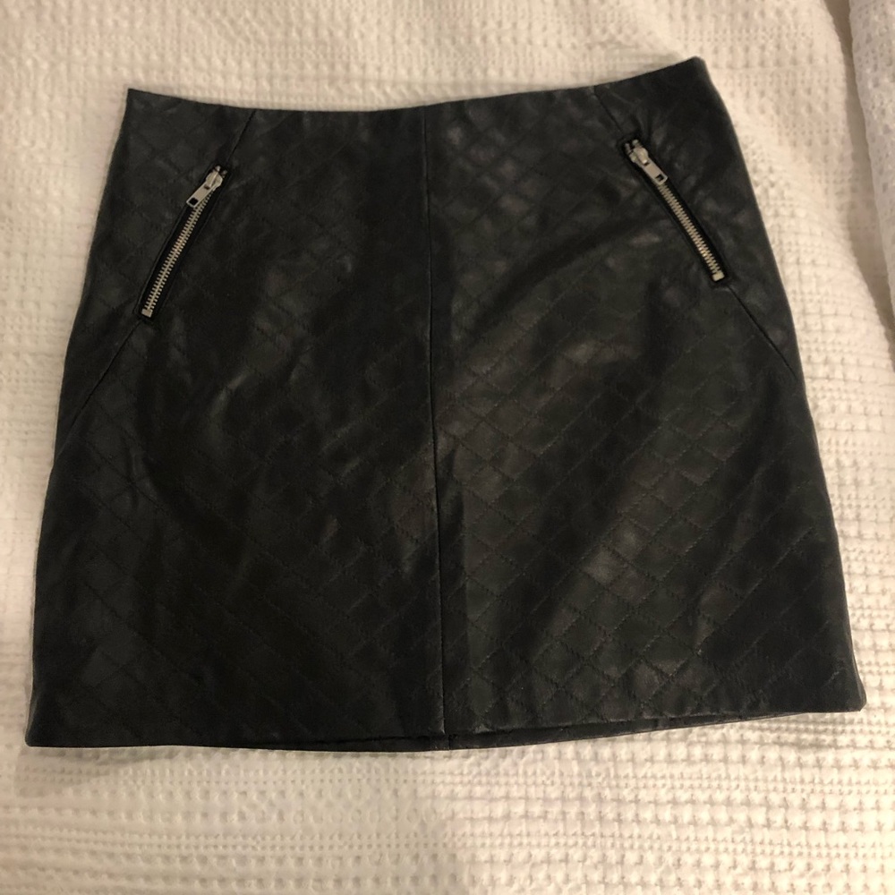NWOT Cynthia Rowley Leather Mini Skirt